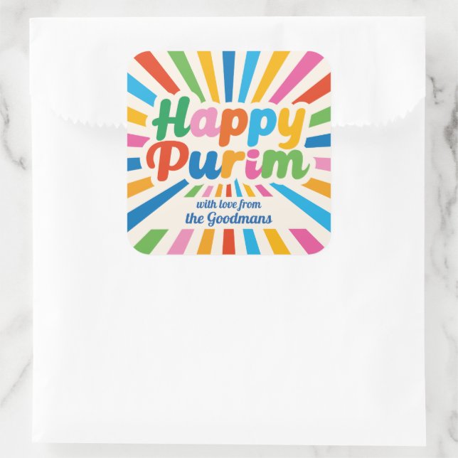 Etiqueta de Presente de Purim Personalizado (Bolsa)