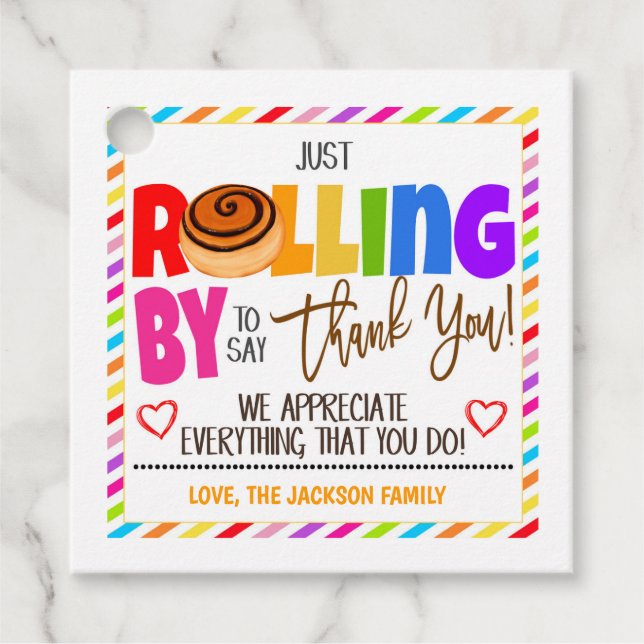 Etiqueta de Presente de Roll Cinnamon (Frente)