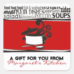 Etiqueta de presente de vapor para enrolar pote de