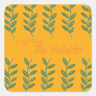 Etiqueta de Presente de Vinha Laranja