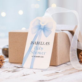 Etiqueta de presente do Chá de fraldas arco, Blue 