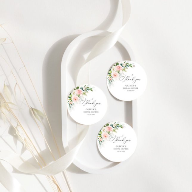 Etiqueta de Presente do Chá de panela de Rosas Ros (Criador carregado)