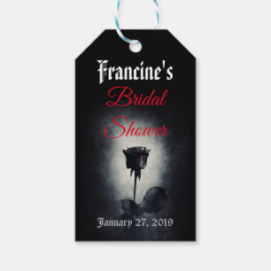 Etiqueta de presente do Chá de panela preto-e-escu