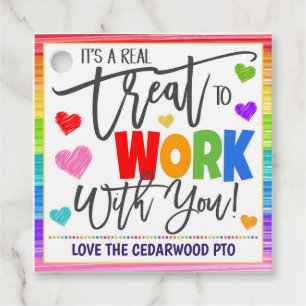 Etiqueta de Presente do Coworker