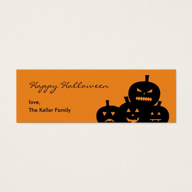 Etiqueta de Presente do Halloween de Pumpkins (Frente)