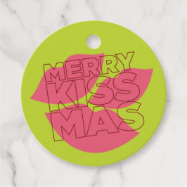 Etiqueta de Presente do Kissmas feliz