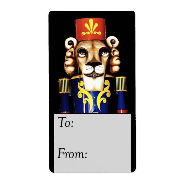 Etiqueta de Presente do Leão de Natal (Frente)