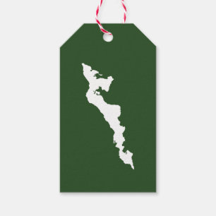 Etiqueta de Presente do Logotipo Clássico da Ilha 