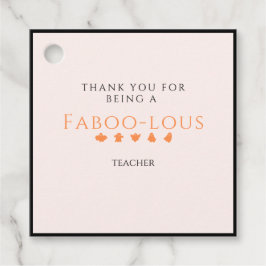 Etiqueta de Presente do Professor Halloween, Boo,