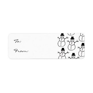 Etiqueta de Presente do Snowman