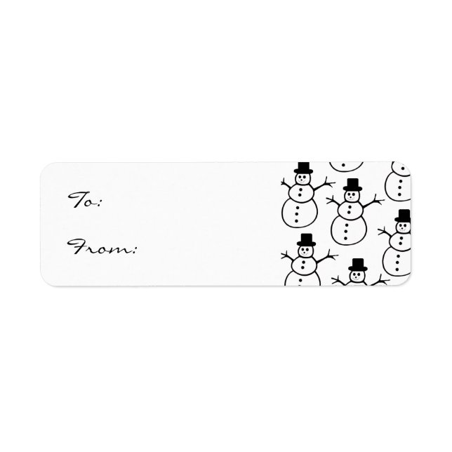 Etiqueta de Presente do Snowman (Frente)