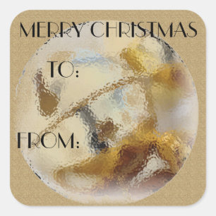 Etiqueta de Presente dos Sinos de Natal