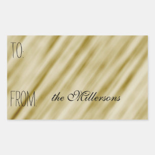 Etiqueta de Presente Dourada Elegante