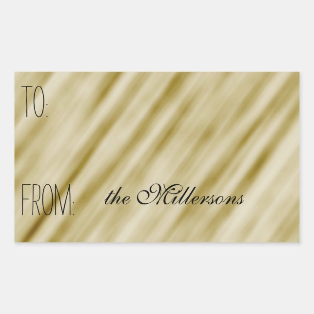 Etiqueta de Presente Dourada Elegante (Frente)