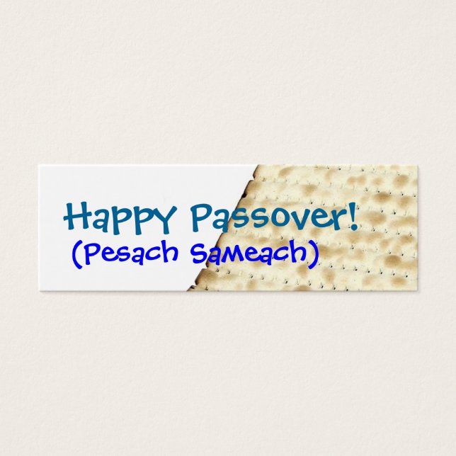 Etiqueta de Presente Feliz Passover Matzoh (Frente)