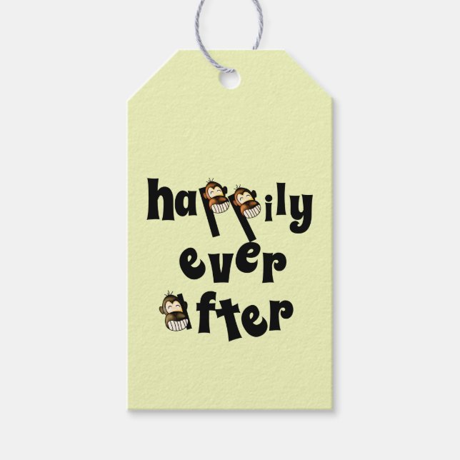 Etiqueta de presente Felizes para sempre (Frente)