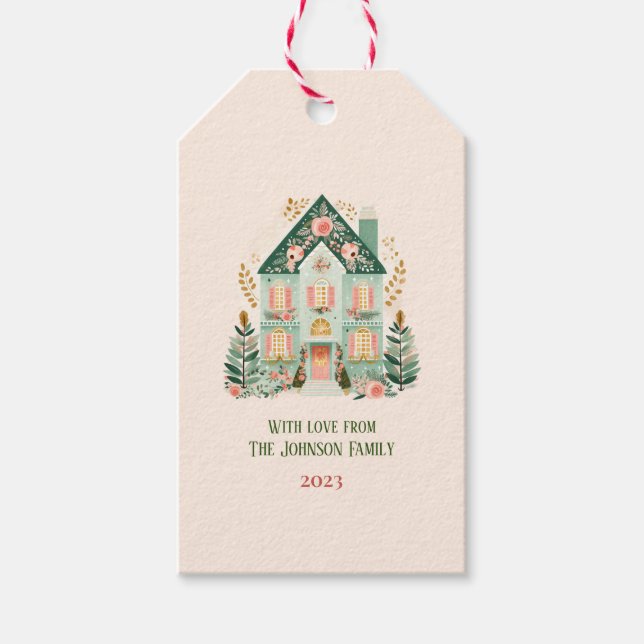 Etiqueta de presente festivo personalizada (Frente)