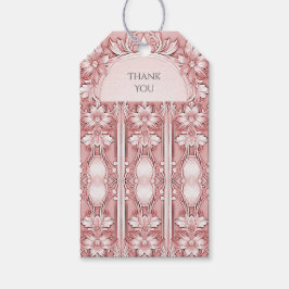 Etiqueta de Presente Floral Rosa