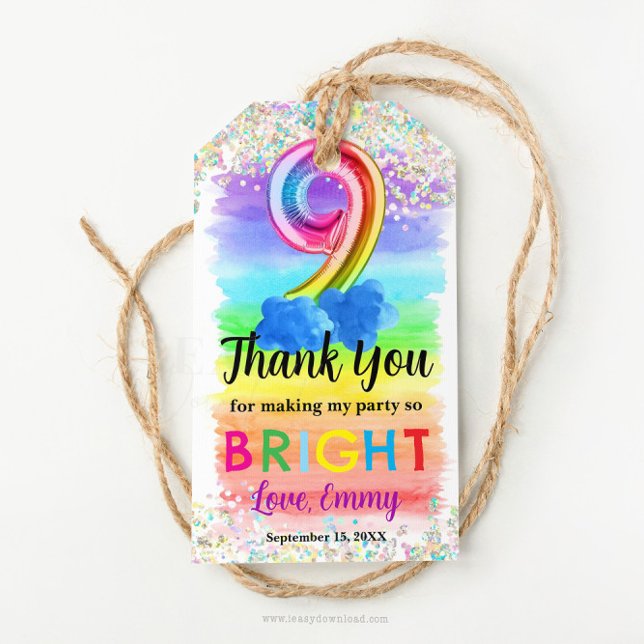 Etiqueta de Presente Holográfico do Arco-Íris (Criador carregado)