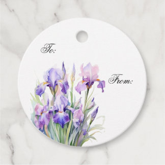 Etiqueta de Presente Iris Garden Elegante