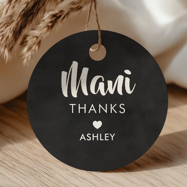 Etiqueta de presente Mani Thanks, Kit de manicure (Criador carregado)