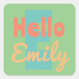 etiqueta de presente nome pessoal menta pêssego ve