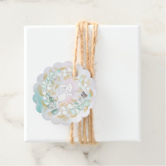 Etiqueta de presente para a nova menina bonita