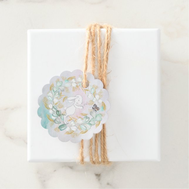 Etiqueta de presente para a nova menina bonita (In Situ)