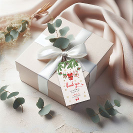 Etiqueta de presente para chá de bebê de Natal, Pa