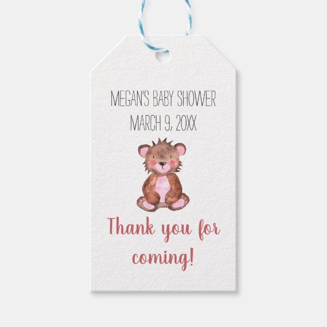 Etiqueta de Presente para Chá de Bebê do Filhote d (Frente)