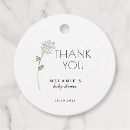 Etiqueta de Presente para Chá de Bebê Floral Baby 