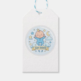 Etiqueta de presente para chá de bebê masculino