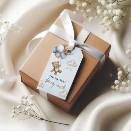 Etiqueta de Presente para Chá de Bebê Urso Azul Do
