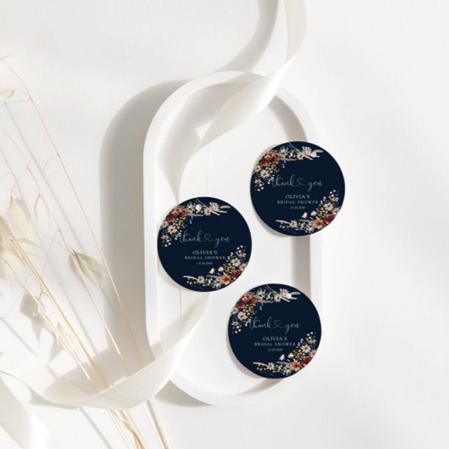 Etiqueta de Presente para Chá de Noiva com Florzin (Criador carregado)