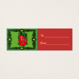 Etiqueta de presente para decorações de Natal