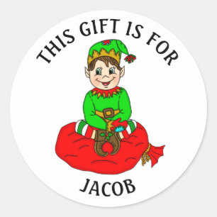 Etiqueta de Presente para e de Elf de Natal