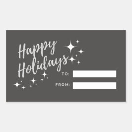 Etiqueta de Presente para Feriados Felizes