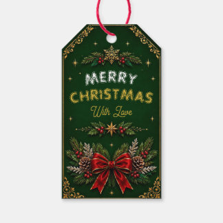 Etiqueta de presente para festa de Natal Coroa de