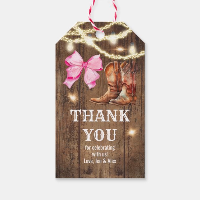 Etiqueta de Presente para Festa de Revelação de Gê (Frente)