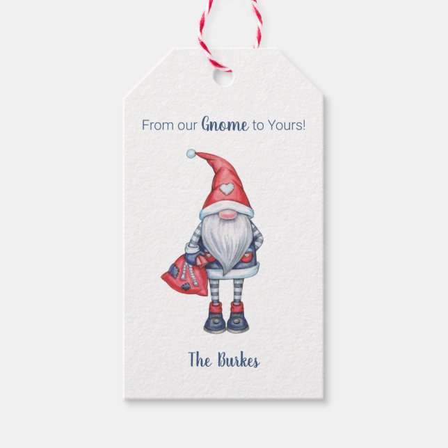 Etiqueta de Presente para Gnomo de Natal (Frente)