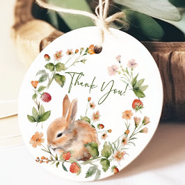 Etiqueta de presente para o Chá de fraldas coelho 