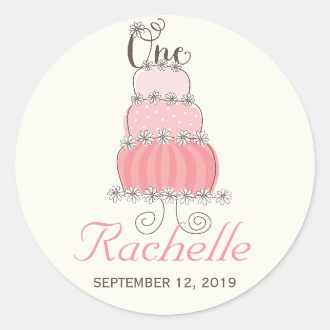 Etiqueta de presente para primeiro aniversario de  (Frente)