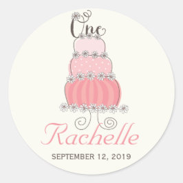 Etiqueta de presente para primeiro aniversario de