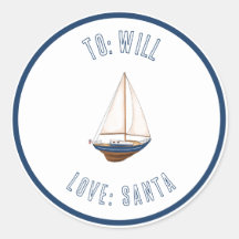 Etiqueta de Presente Personalizada de Embarcação d