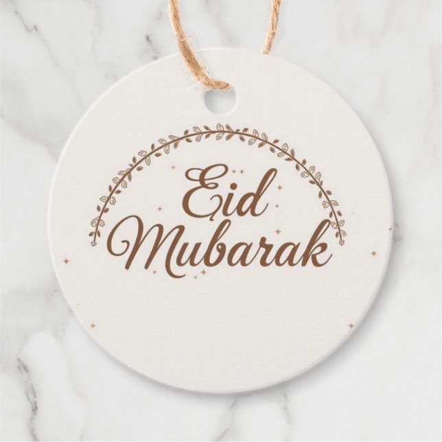 Etiqueta de presente personalizada Eid mubarak (Frente)
