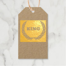 Etiqueta de presente personalizada King texto Prem