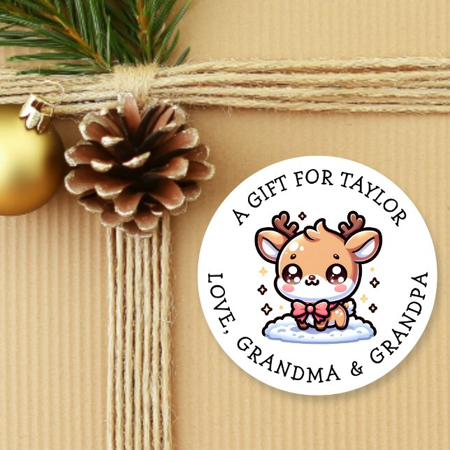 Etiqueta de Presente Personalizada Natal | Rosa Fo (Criador carregado)