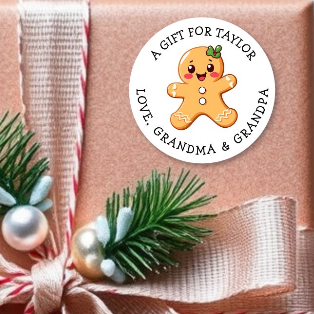 Etiqueta de Presente Personalizada Natal | Rosa Fo (Criador carregado)