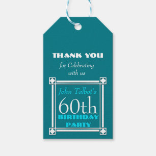 Etiqueta de presente personalizada para 60 anos re