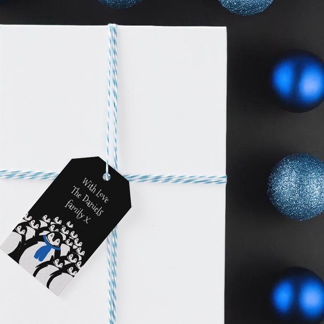 Etiqueta de presente personalizada para o pinguim  (Criador carregado)